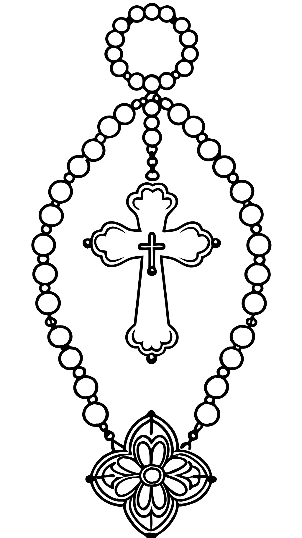 tattoo coloring pages rosary